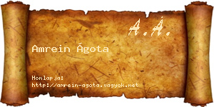 Amrein Ágota névjegykártya